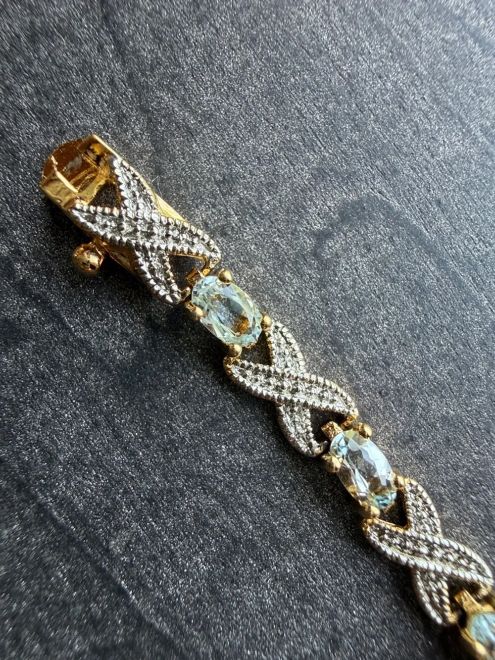 925 Gold Crystal X-Link Bracelet - Women Jewelry Bracelets